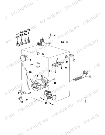 Взрыв-схема стиральной машины Faure LTV807 - Схема узла Electrical equipment 268